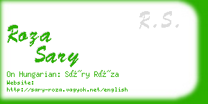 roza sary business card